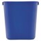 Rubbermaid Commercial 13.63 qt. Desk Recycling Container, Satin Black/Satin Alum, Plastic FG295573BLUE - alternate 7